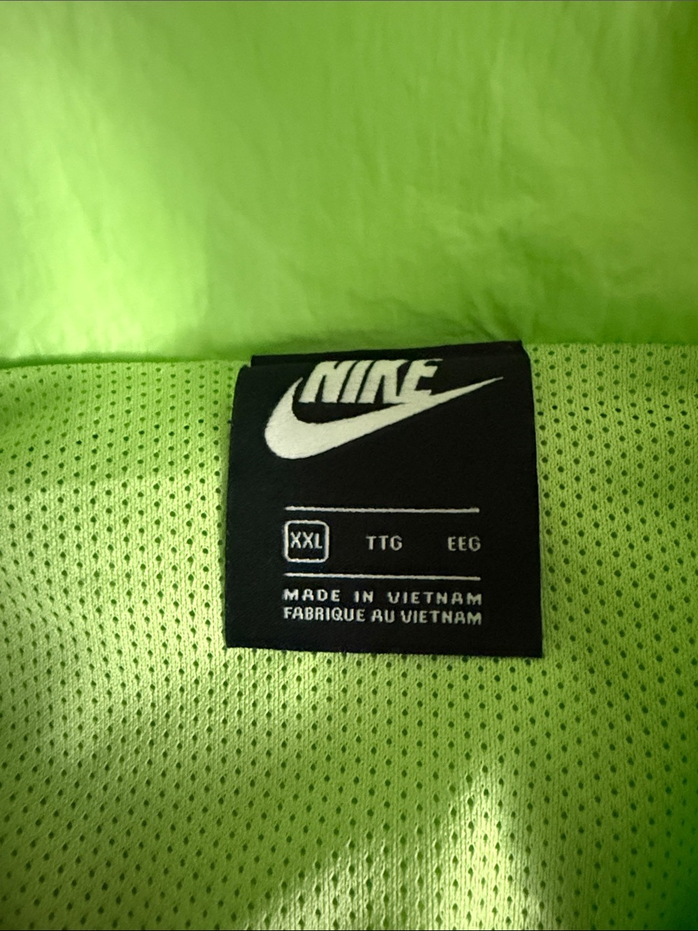 Men Vintage 90,s Nike Neon Lime Two-Piece Windbreaker Set - Picture 2 of 6